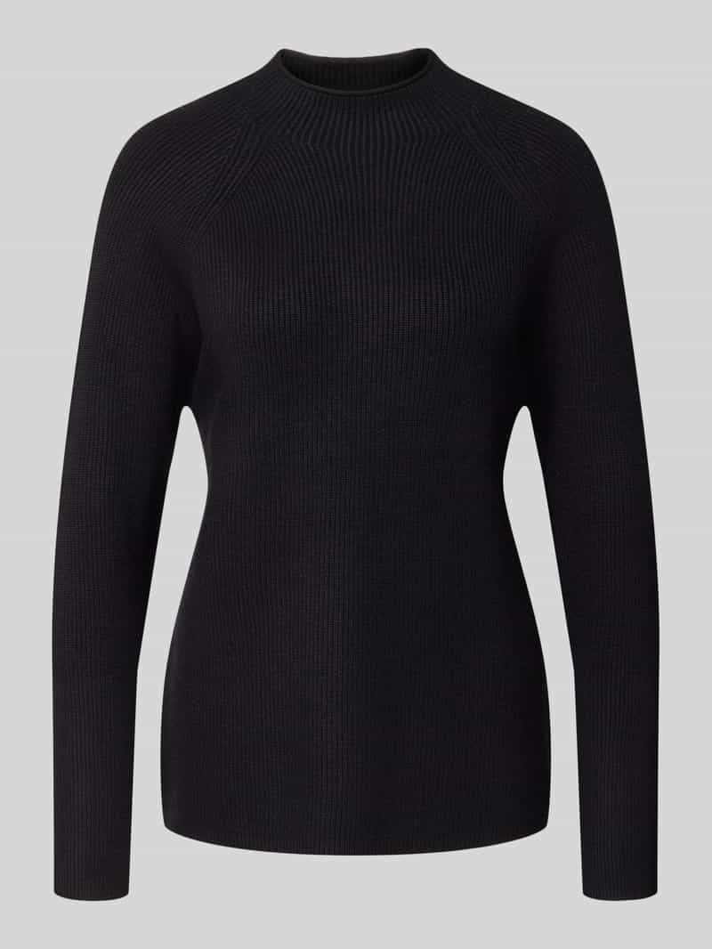 Sweter z dzianiny z prążkowanymi wykończeniami model ‘KANITA’