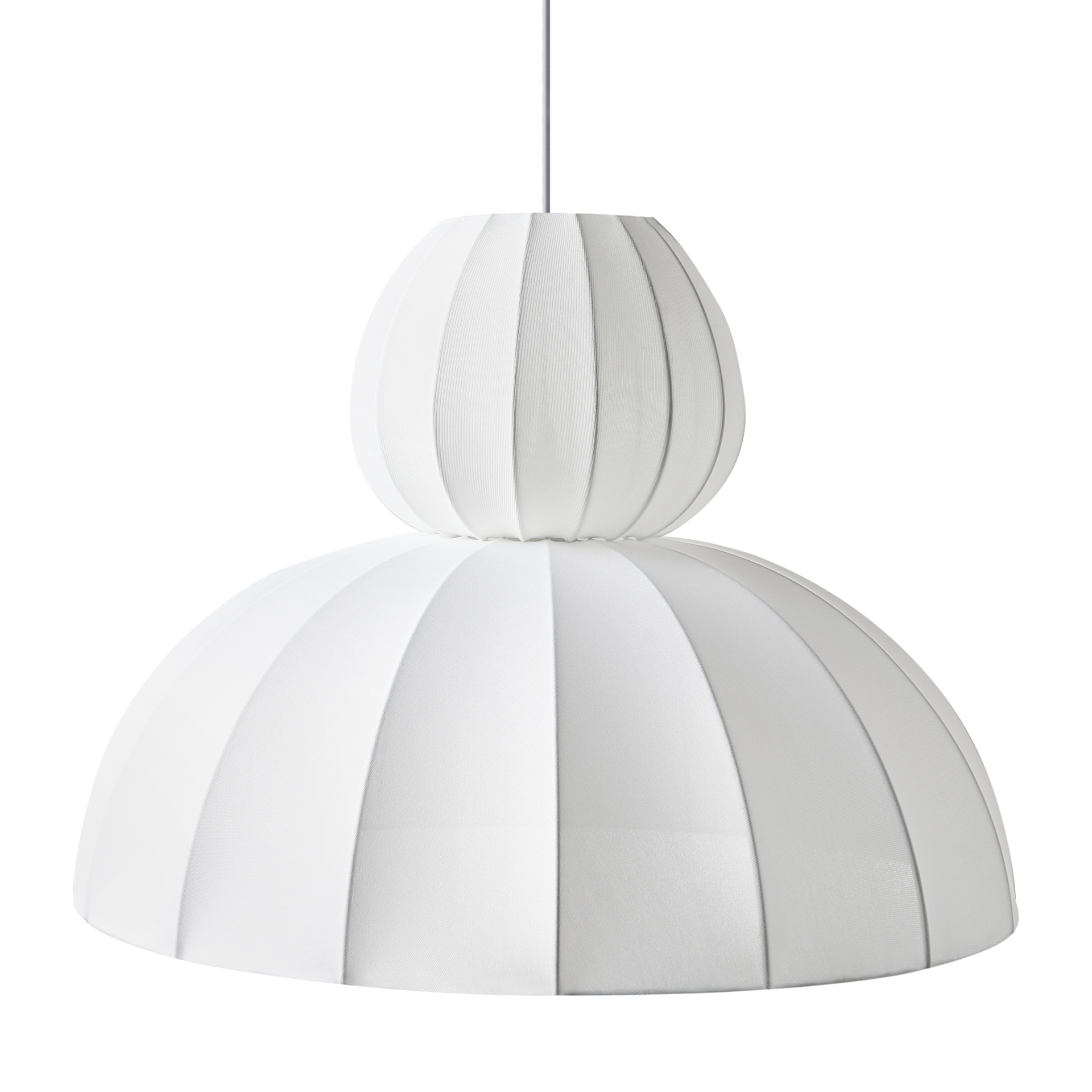 Lampa wisząca GOELETTE Jedwab syntetyczny Biały