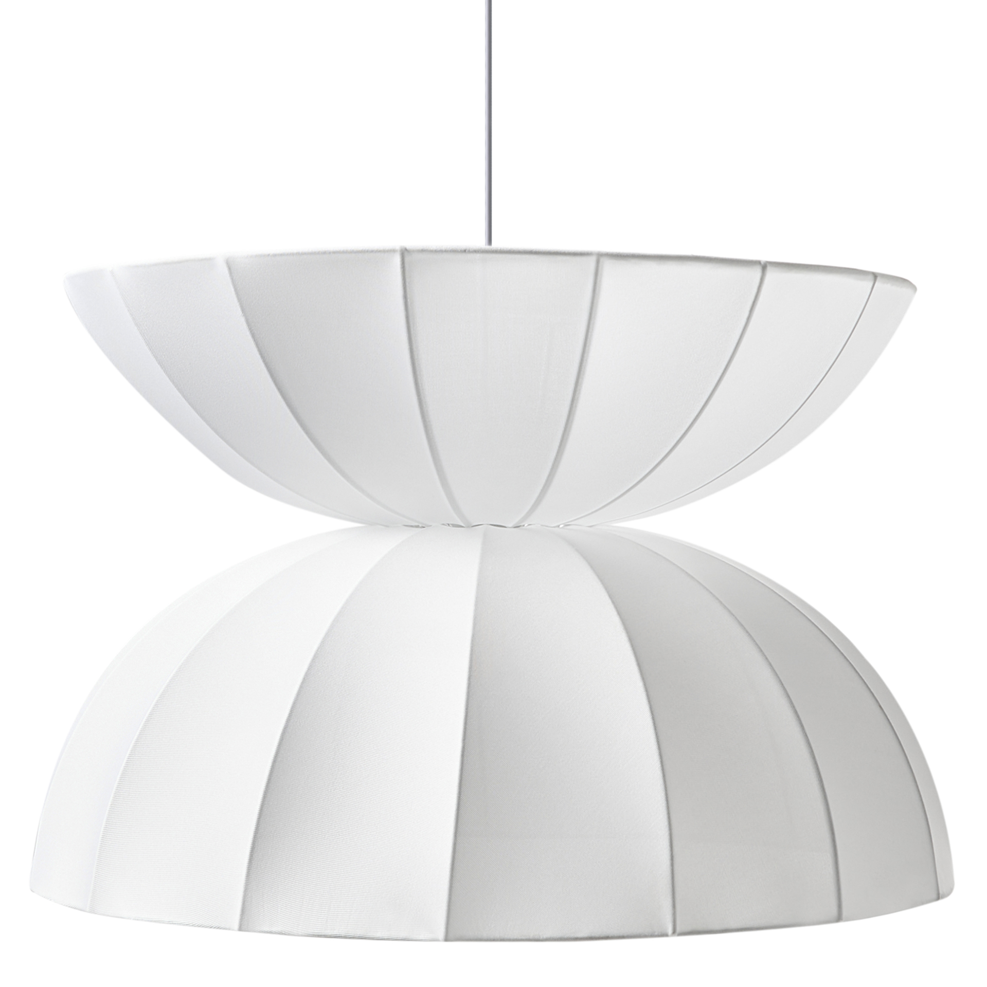 Lampa wisząca DEBONS Jedwab syntetyczny Biały