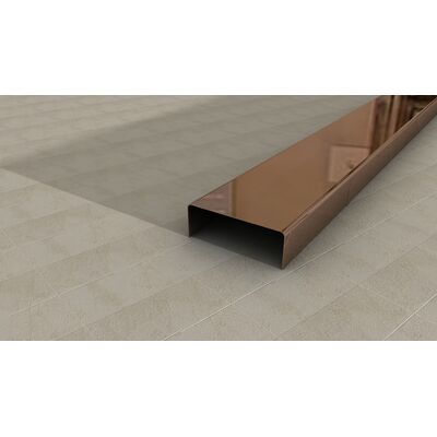 Listwa ze stali nierdzewnej 0,6 x 2,0 x 270 cm BRONZE B20