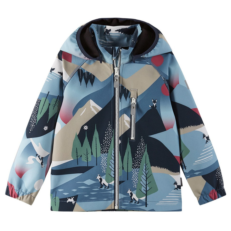 Dziecięca kurtka softshellowa Reima Vantti Rozmiar dziecięcy: 86 / Kolor: niebieski/biały