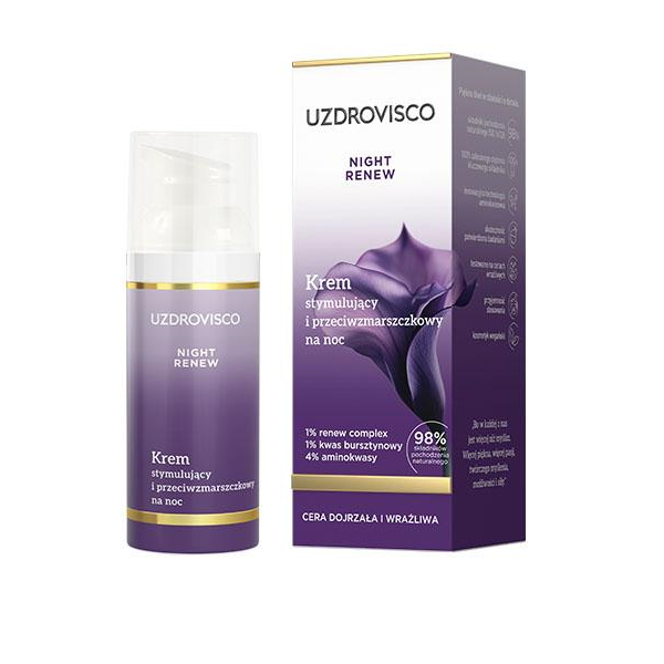 UZDROVISCO Night Renew krem stymulujący i przeciwzmarszczkowy na noc 50ml