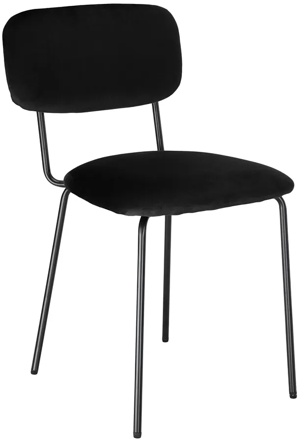 Czarne krzesło tapicerowane - Luxx