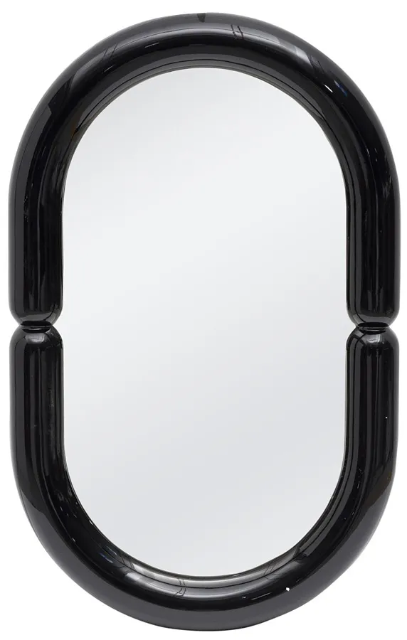 Czarne klasyczne lustro wiszące - Evie