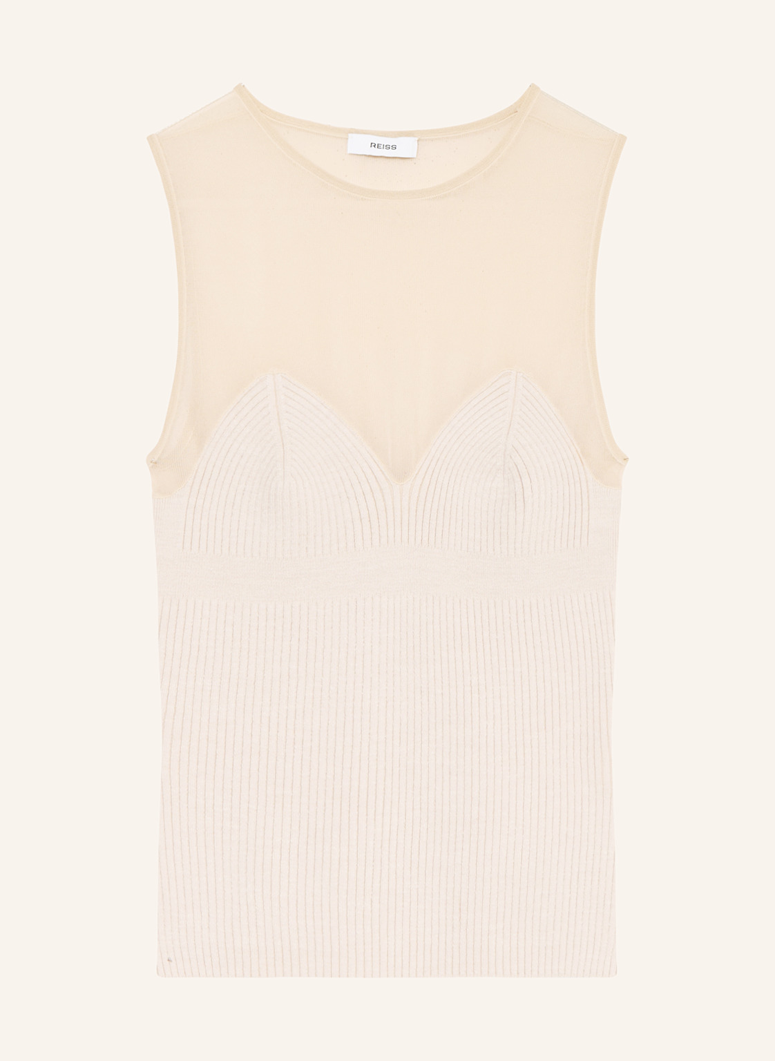 Reiss Top Z Dzianiny Darcey rosa