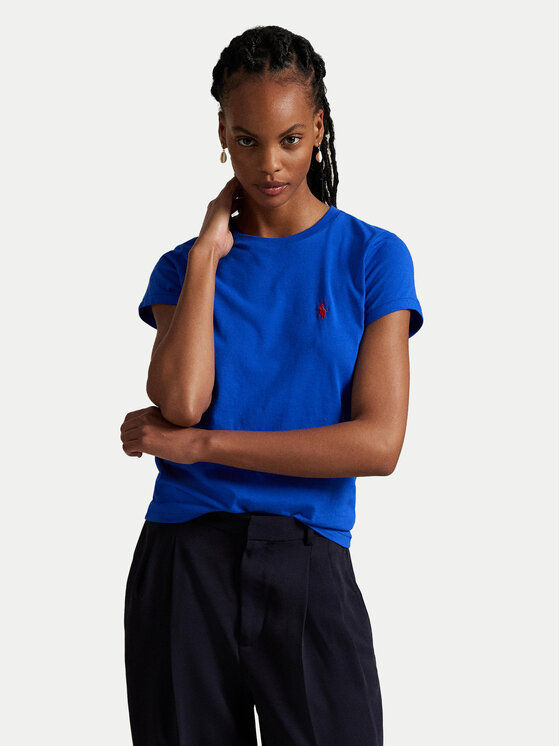 Polo Ralph Lauren T-Shirt 211898698036 Fioletowy Regular Fit