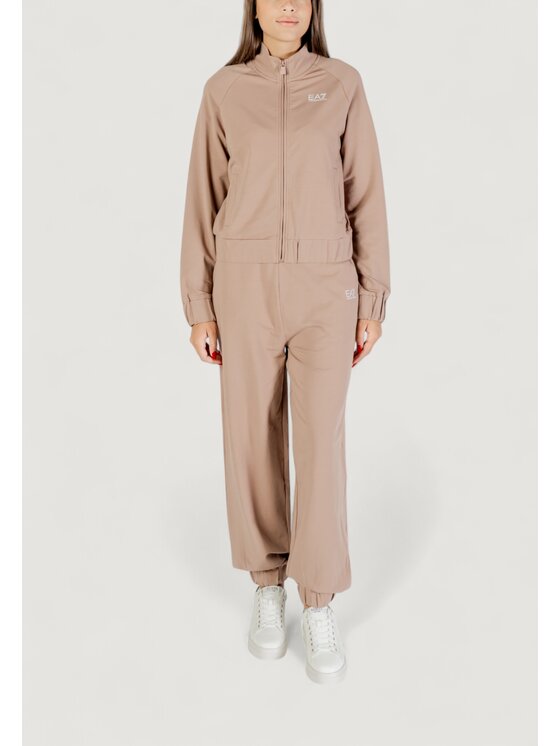 EA7 Emporio Armani Dres TRACKSUIT Brązowy Casual Fit