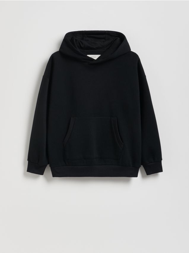 Reserved - Bluza oversize z kapturem - czarny