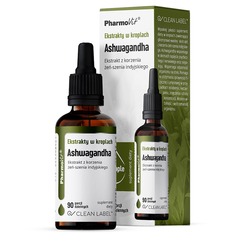 Pharmovit Ekstrakty w kroplach Ashwagandha, 30 ml