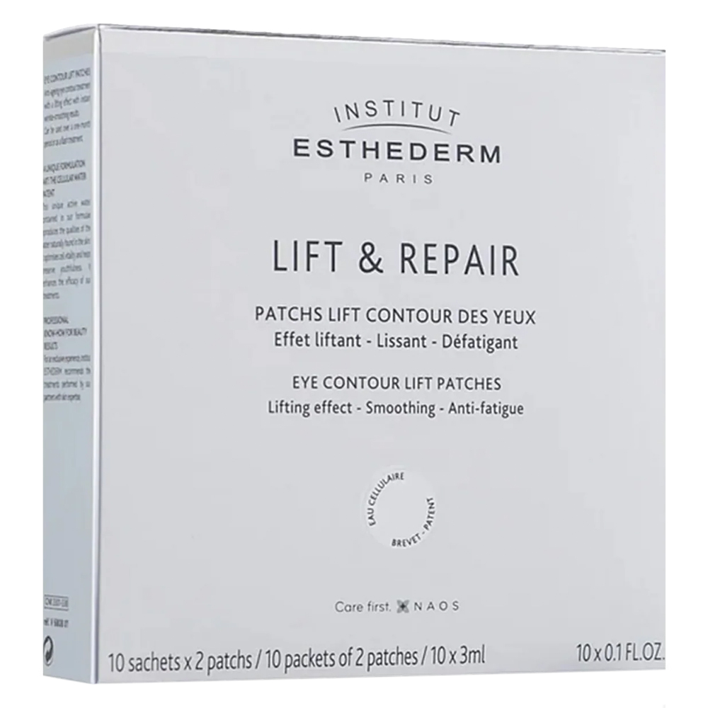 Esthederm Lift & Repair, Eye Contour Lift Patches, liftingujące płatki pod oczy, 10 saszetek