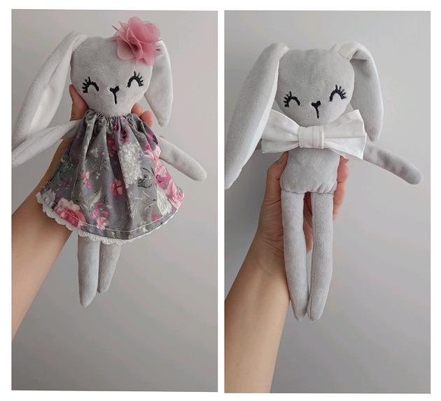 Mini króliczek maskotka przytulanka (personalizowany, kolory)