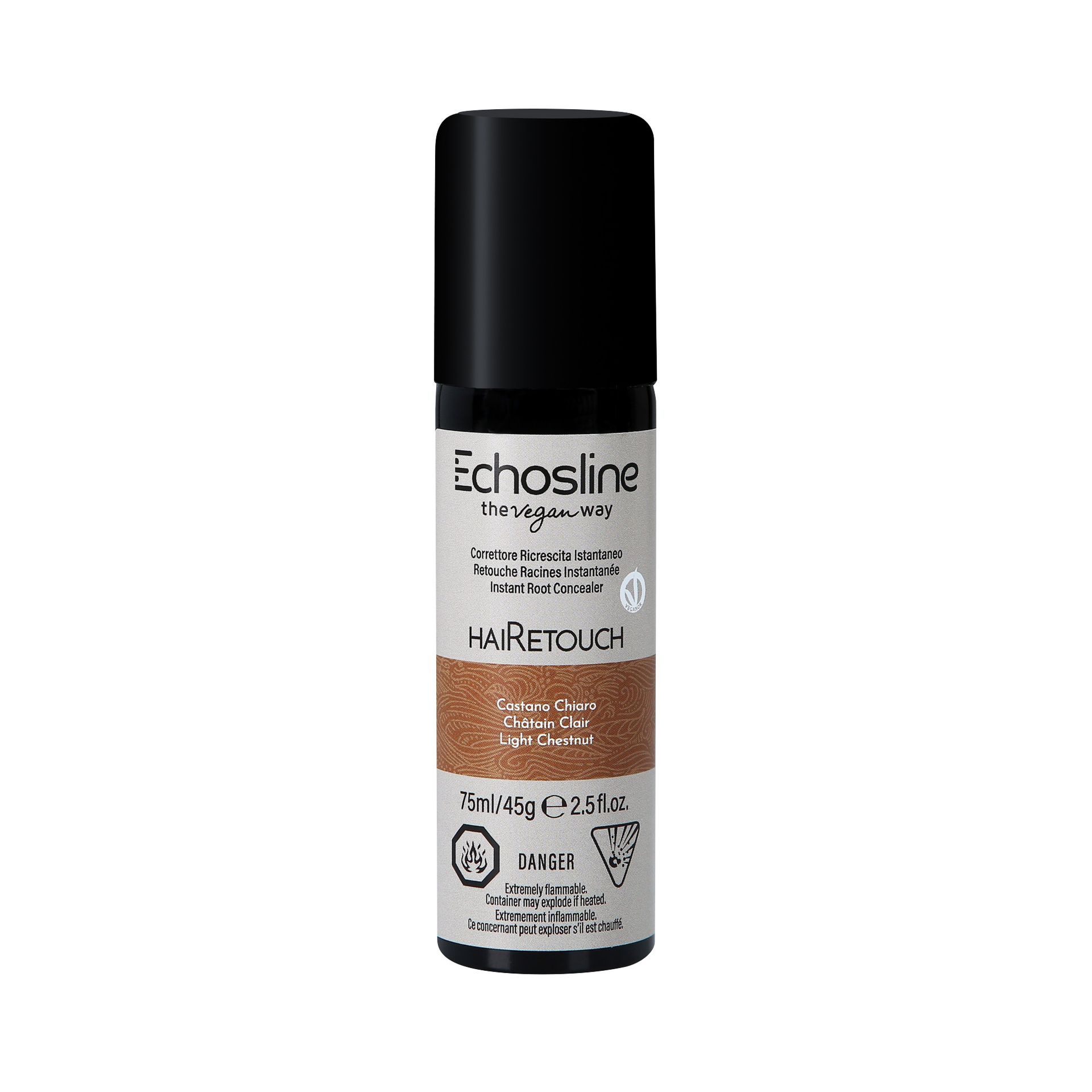 ECHOSLINE HAIRETOUCH Spray do maskowania odrostów i siwych włosów 70 ml : ECHOSLINE HAIRETOUCH 70ml - Light Chestnut