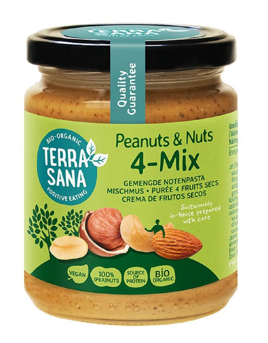 Terrasana Krem orzechowy mix (4 orzechy) 250 g - żywność