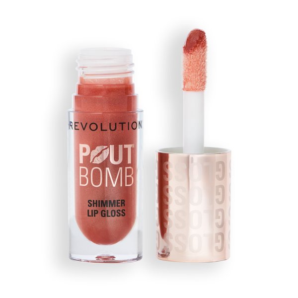 Makeup Revolution Pout Bomb Shimmer Lip Gloss Błyszczyk do Ust Nude Glow