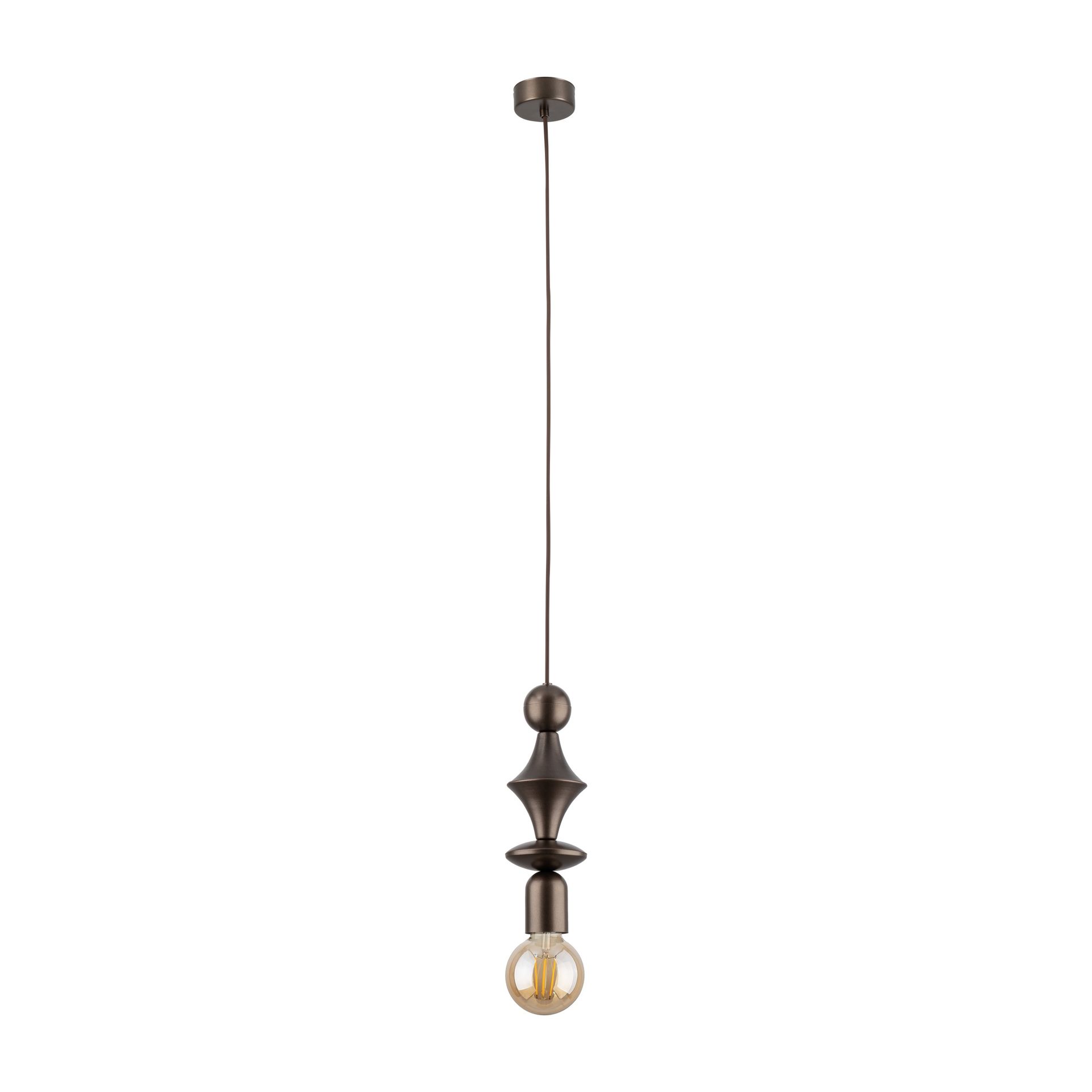 Brązowa lampa wisząca na jedną żarówkę E27 TK 10703 z serii TOWER (｡⁕‿⁕｡) 20% RABATU z kodem BON20 W KOSZYKU! WIDZIAŁEŚ LEPSZĄ OFERTĘ? NAPISZ MAILA LUB ZADZWOŃ SKLEP@KAJA.COM.PL (｡⁕‿⁕｡) OFICJALNY DYSTRYBUTOR (｡⁕‿⁕｡) 30 LAT NA RYNKU (｡⁕‿⁕｡)