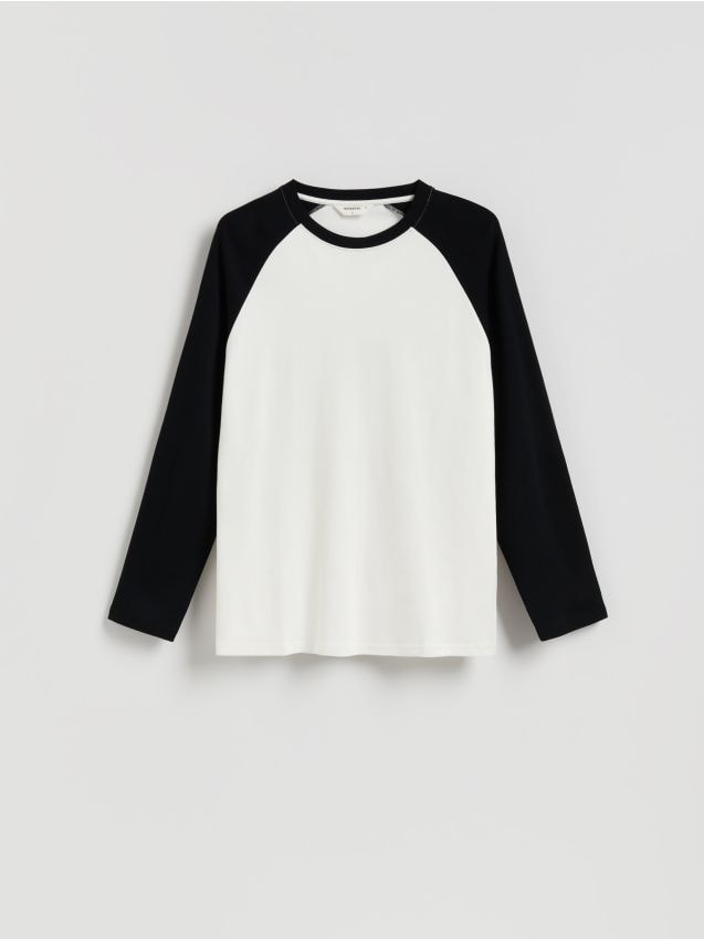 Reserved - Longsleeve regular - złamana biel