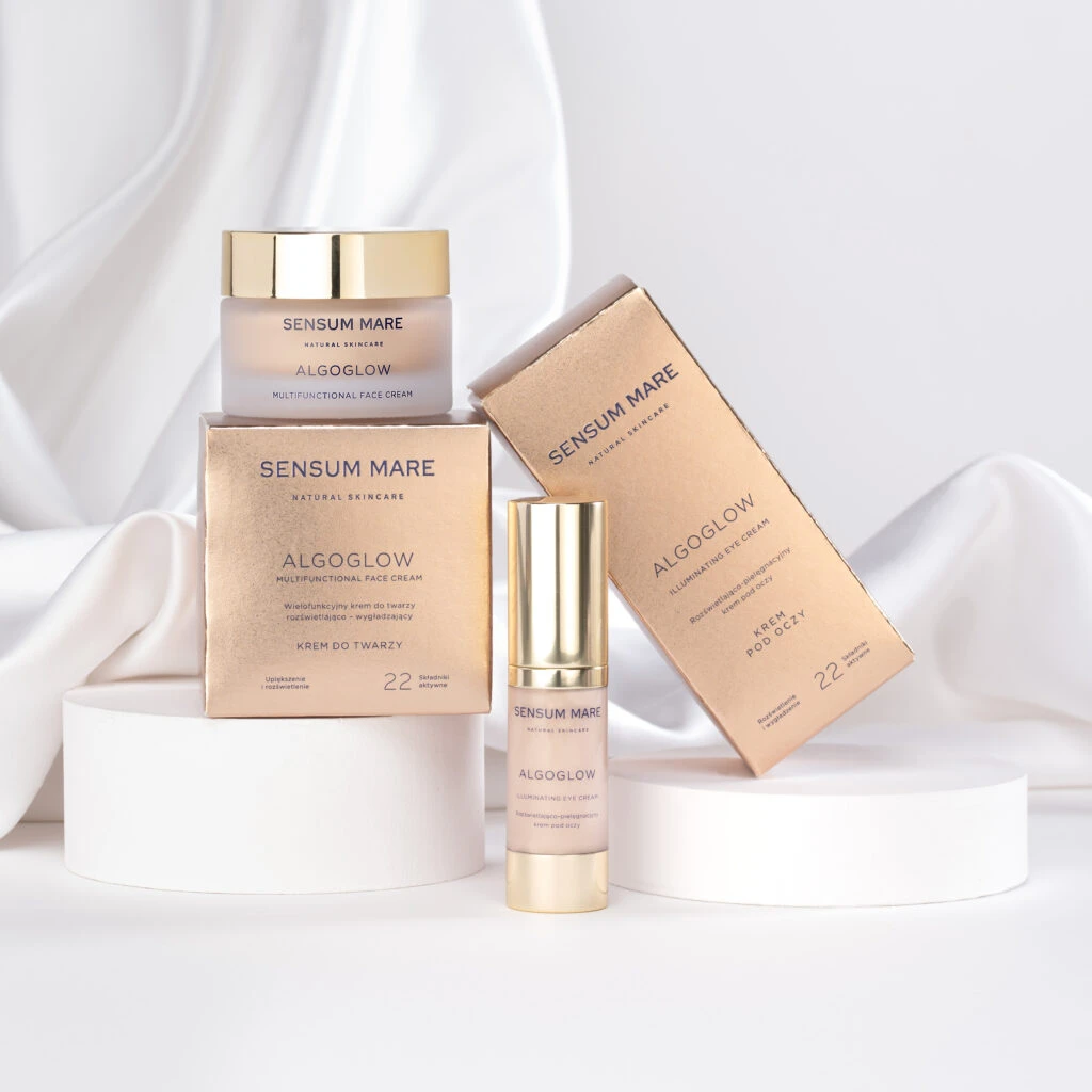 Zestaw ALGOGLOW - Krem do twarzy i krem pod oczy: Rozświetlenie i blask skóry