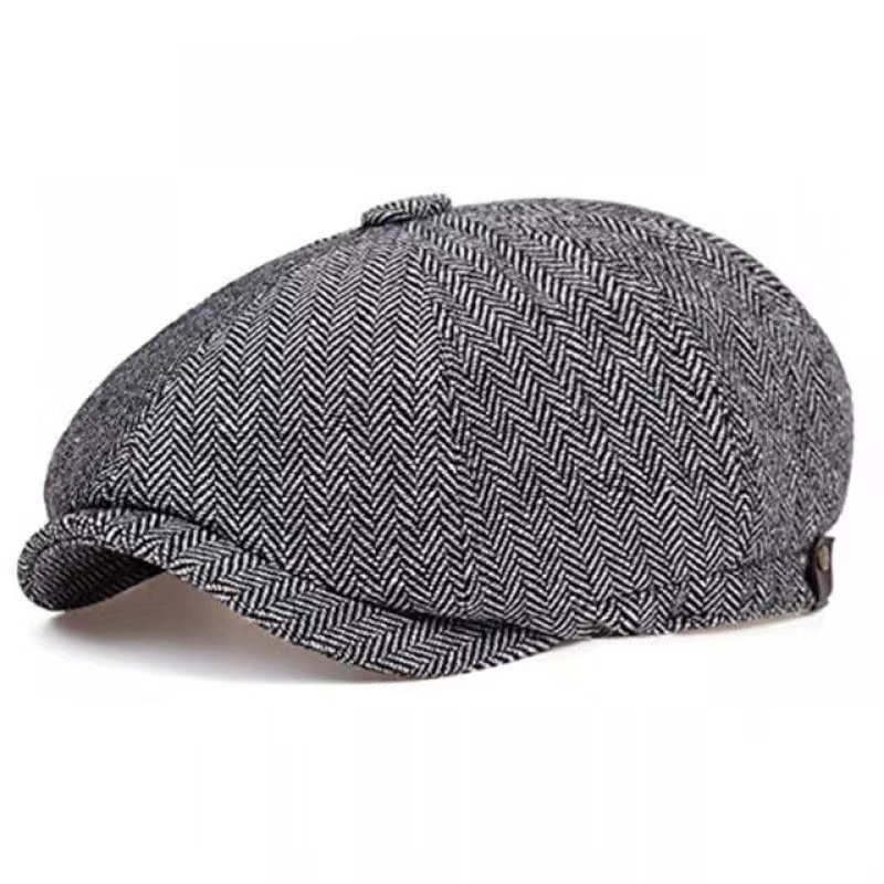 KASZKIET Męski Alessio Stylowy Elegancki NEWSBOY CAP Jesień Zima RETRO