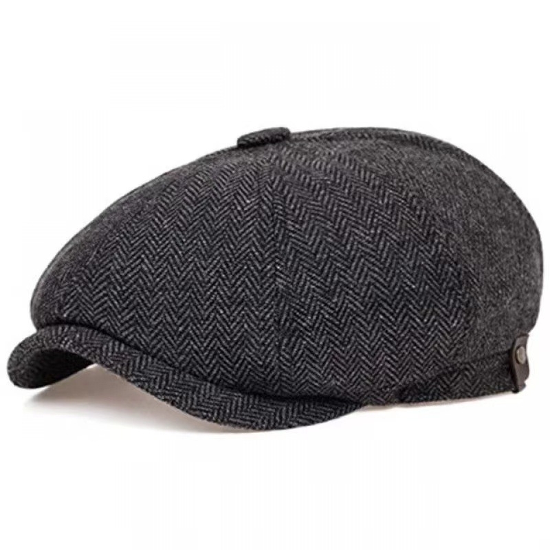 KASZKIET Męski Alessio Stylowy Elegancki NEWSBOY CAP Jesień Zima RETRO