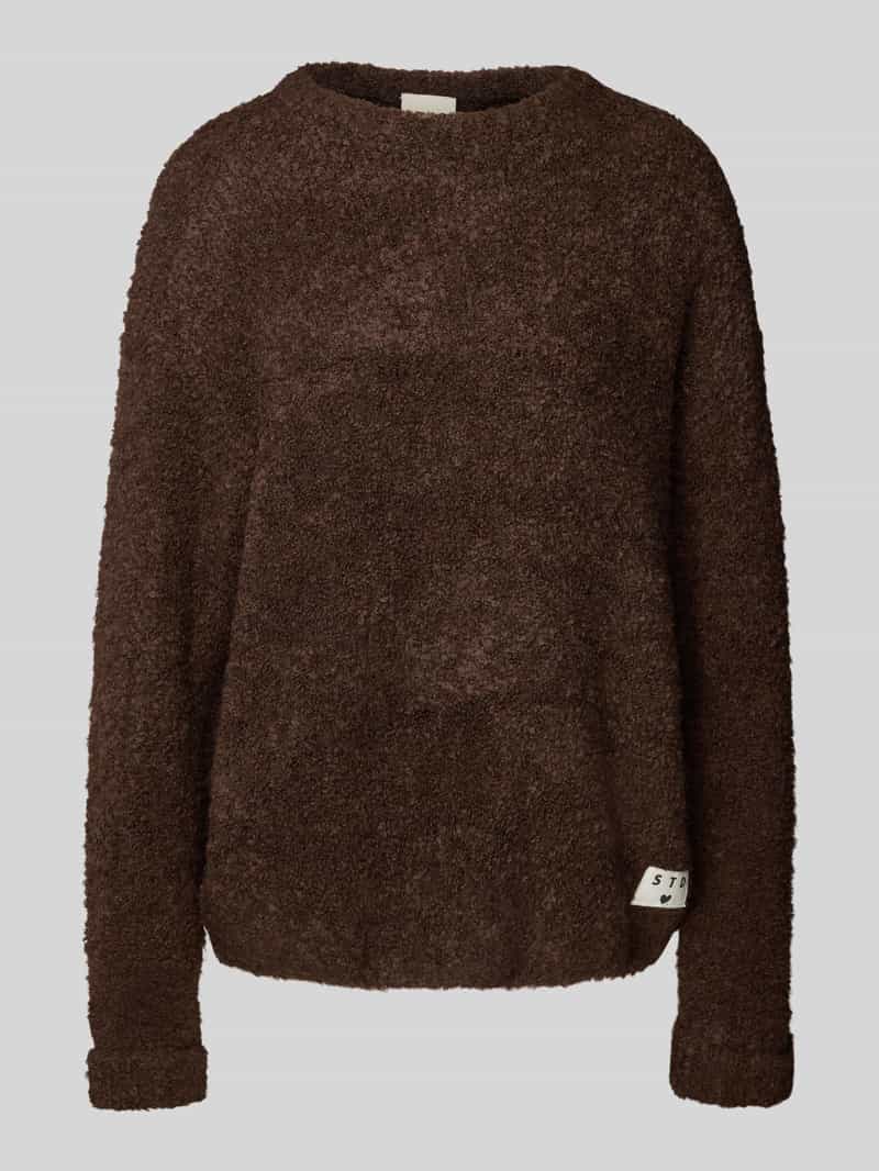 Sweter o kroju relaxed fit z dodatkiem wełny model ‘Larisa’