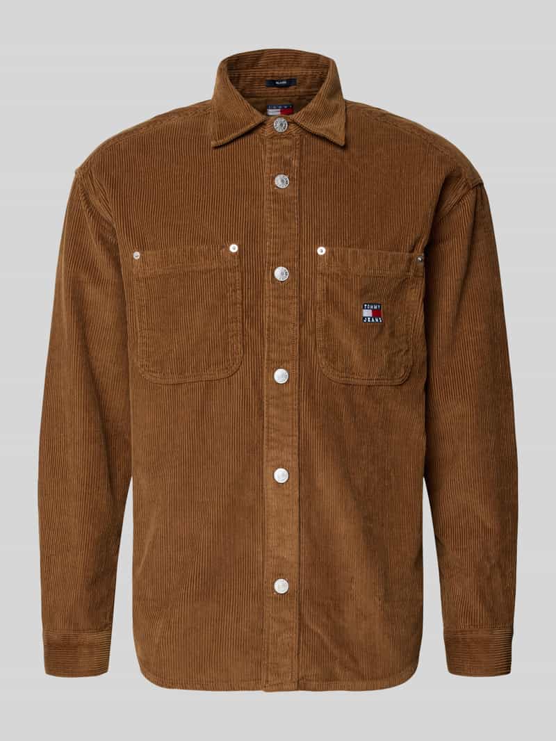 Koszula sztruksowa o kroju relaxed fit z czystej bawełny