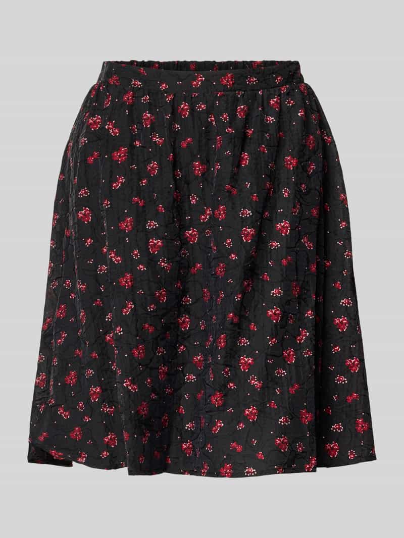 Spódnica o długości do kolan z mieszanki wiskozy model ‘Nancy’