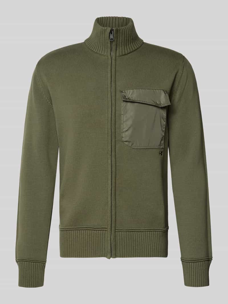 Kurtka z dzianiny ze stójką model ‘BERTI’