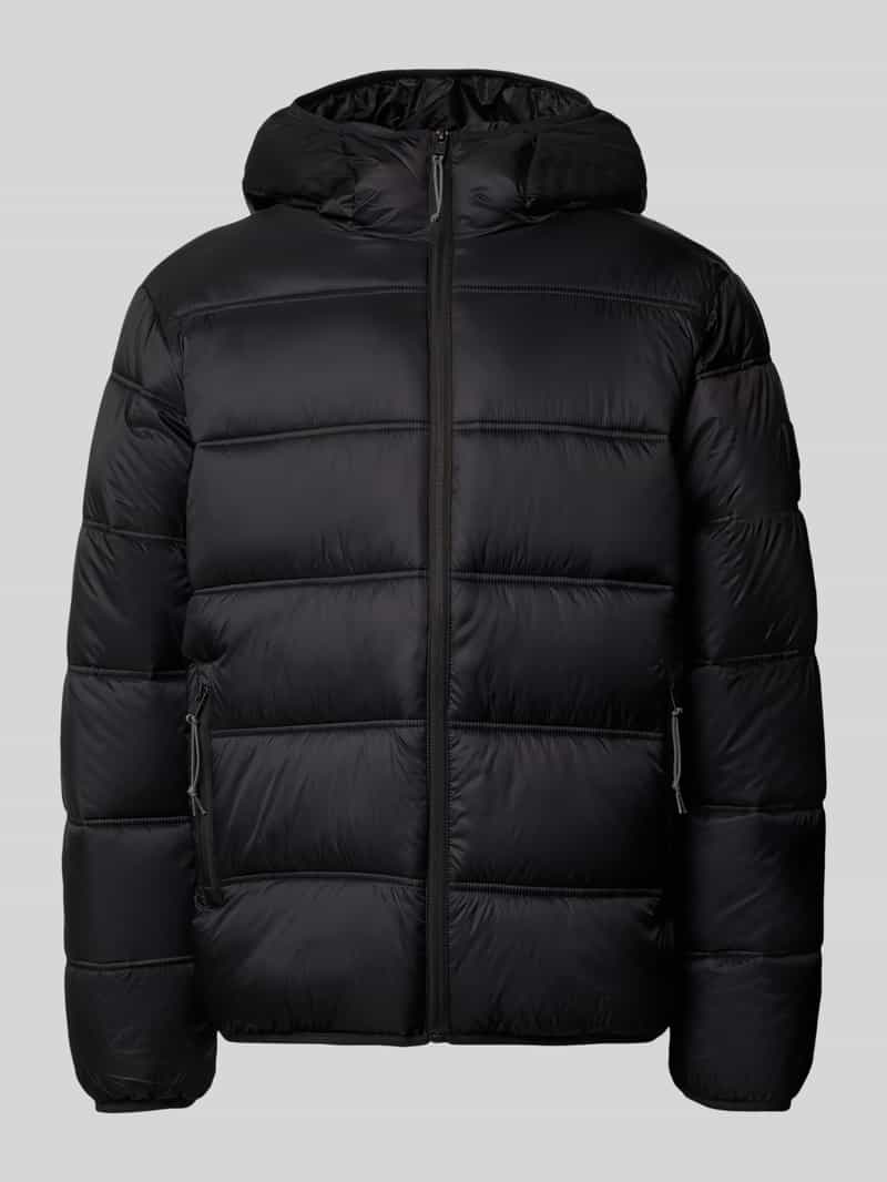 Kurtka pikowana o kroju regular fit z kapturem