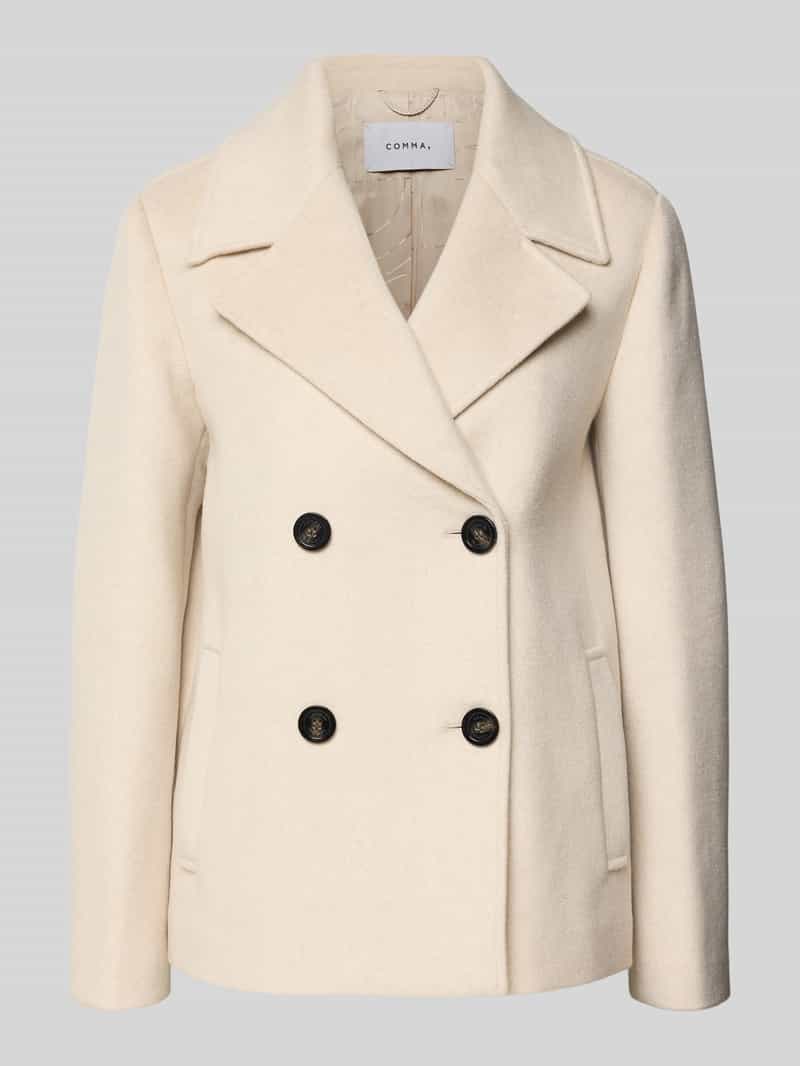 Kurtka z dodatkiem wełny i kołnierzem z połami