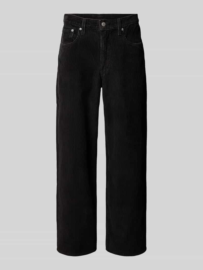 Spodnie sztruksowe o kroju baggy fit z 5 kieszeniami model ‘METEORITE’