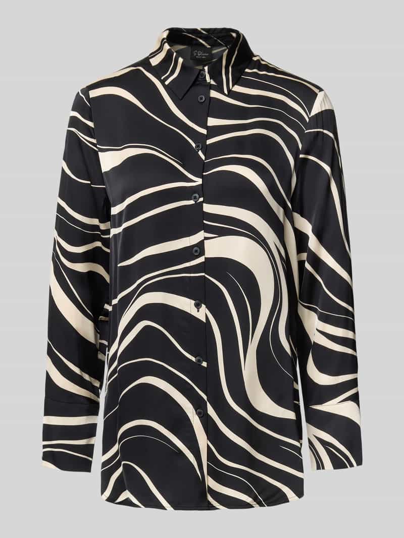 Bluzka z długim rękawem o kroju regular fit z czystej wiskozy