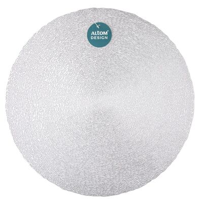 Mata stołowa okrągła PVC 38 cm Srebrny