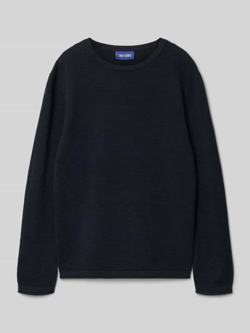 Sweter z dzianiny o kroju regular fit z czystej bawełny model ‘PANTER’