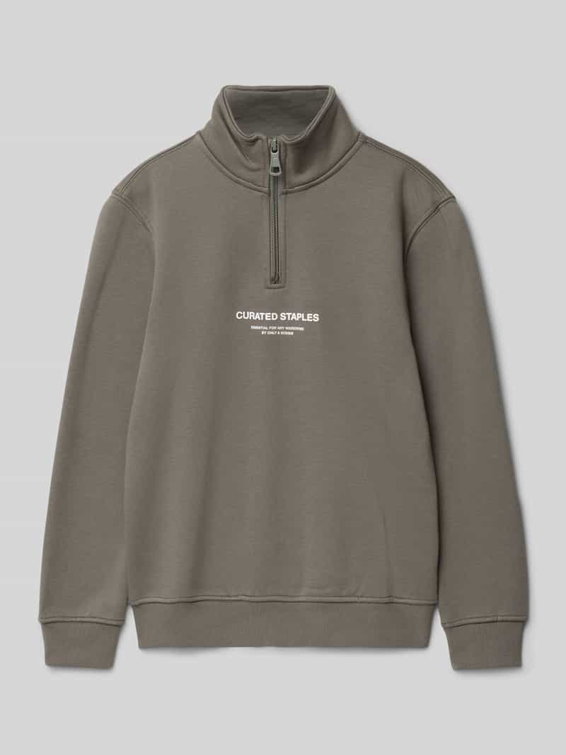 Bluza o kroju regular fit z mieszanki bawełny model ‘CURATED’