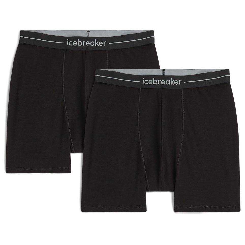 Męskie bokserki Icebreaker Men Merino 150 Anatomica Boxers 2 Pack Rozmiar: L / Kolor: czarny