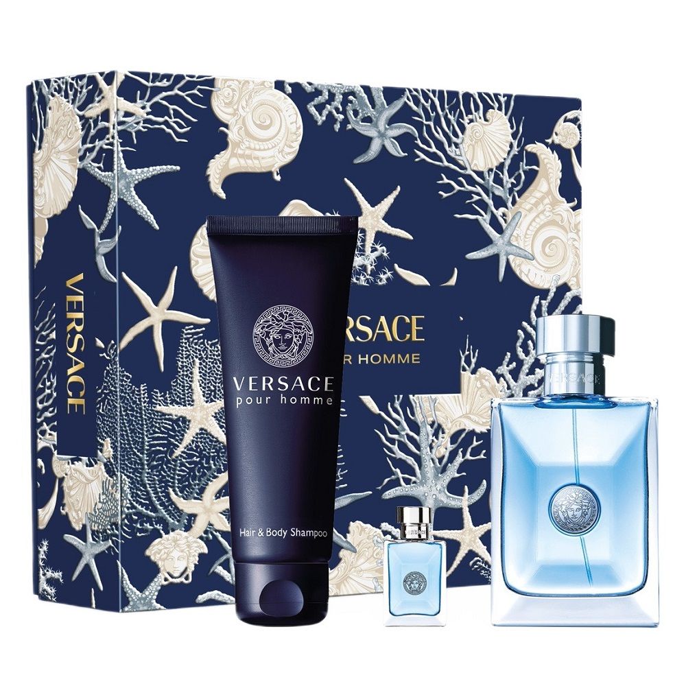 Versace Pour Homme 100ml + 5ml woda toaletowa + 150ml żel pod prysznic