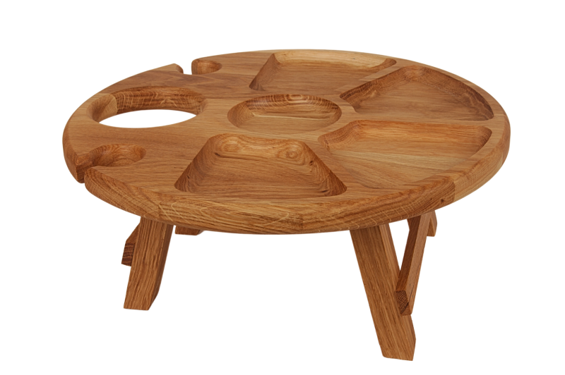 Deska dębowa na sery i wino z nóżkami