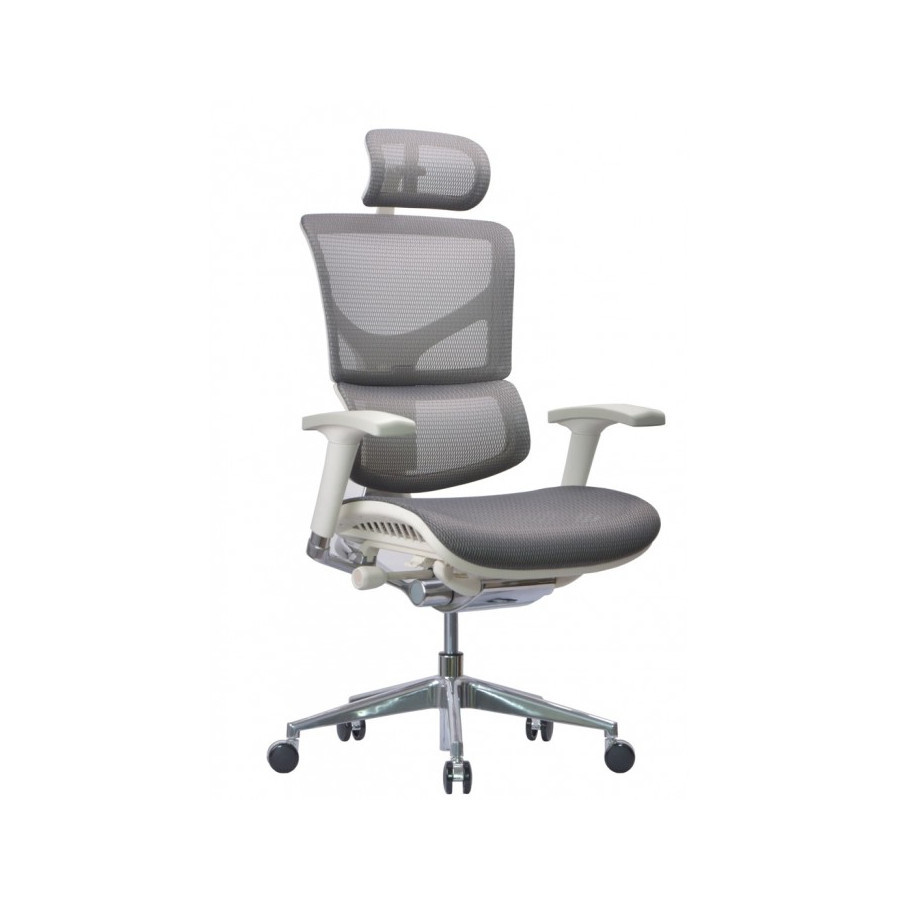 BROSCO Ergonomiczny Fotel ERGOFLY SAIL Alum G T-06 White SA-01-G T-06 White