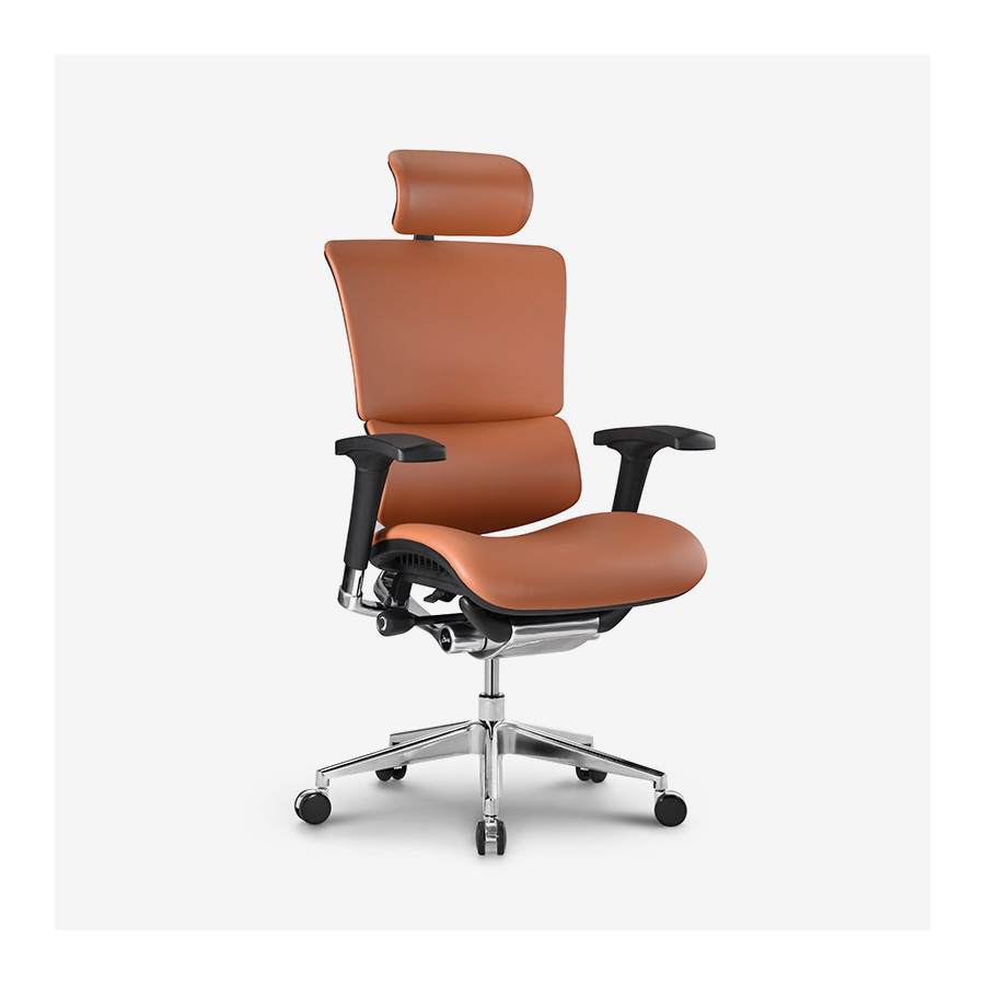 BROSCO Ergonomiczny Fotel ERGOFLY SAIL Alum L-06 Brown SAL01 L-06 Brown