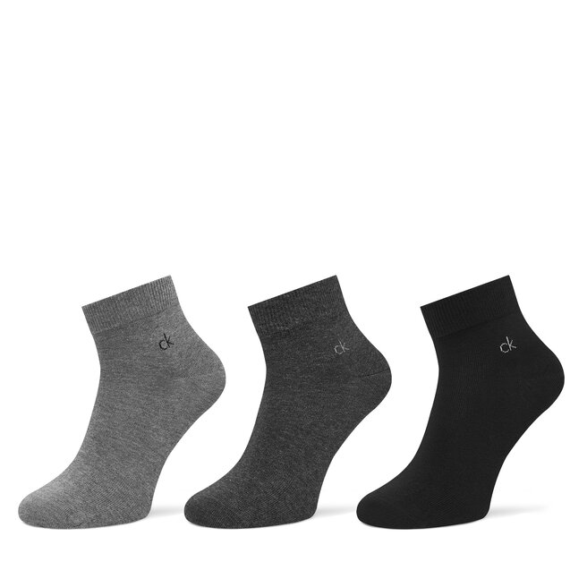 Zestaw 3 par niskich skarpet męskich Calvin Klein 701234209 Szary