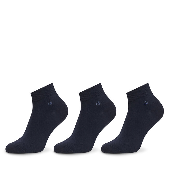 Zestaw 3 par niskich skarpet męskich Calvin Klein 701234209 Granatowy