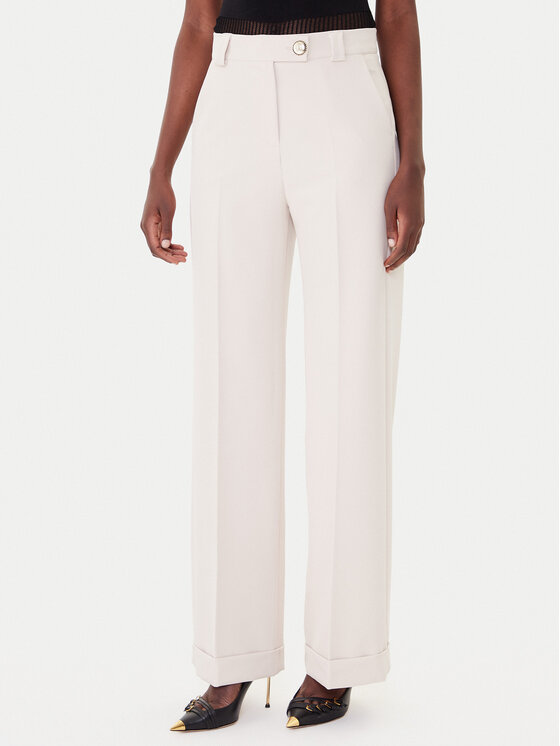 Maryley Spodnie materiałowe 25IB563/43LA Beżowy Regular Fit