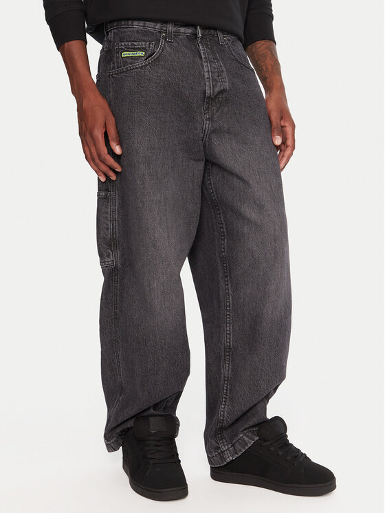 DC Jeansy Worker Carpenter Bac EDYDP03432 Czarny Baggy Fit