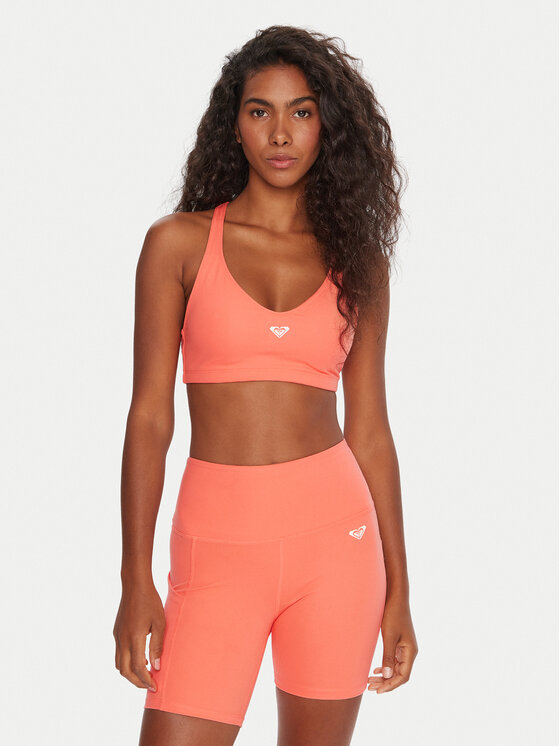 Roxy Biustonosz sportowy Heart Into It ERJKT04359 Koralowy