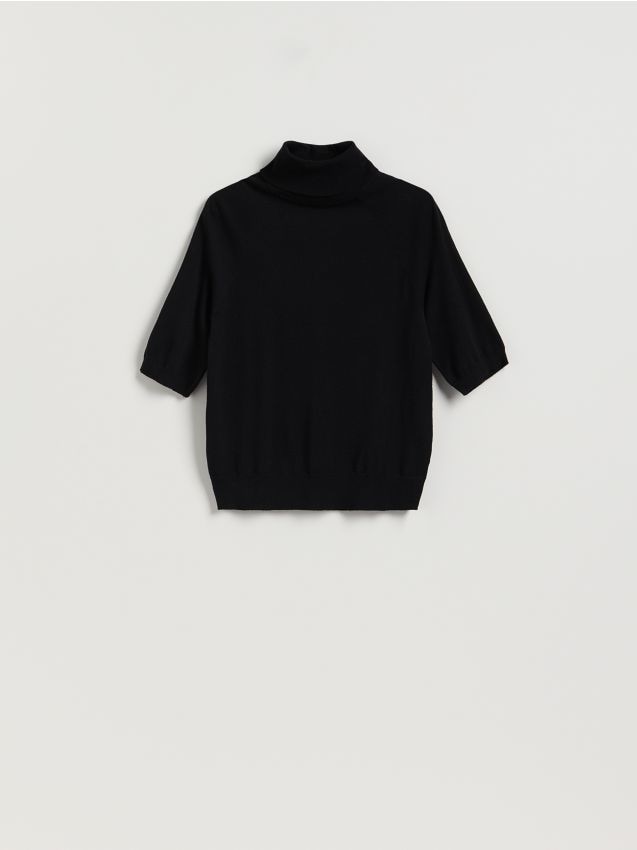 Reserved - Sweter z golfem - czarny