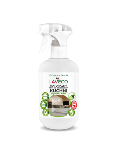 Laveco Naturalny płyn do czyszczenia kuchni 500 ml - ogórek i aloes