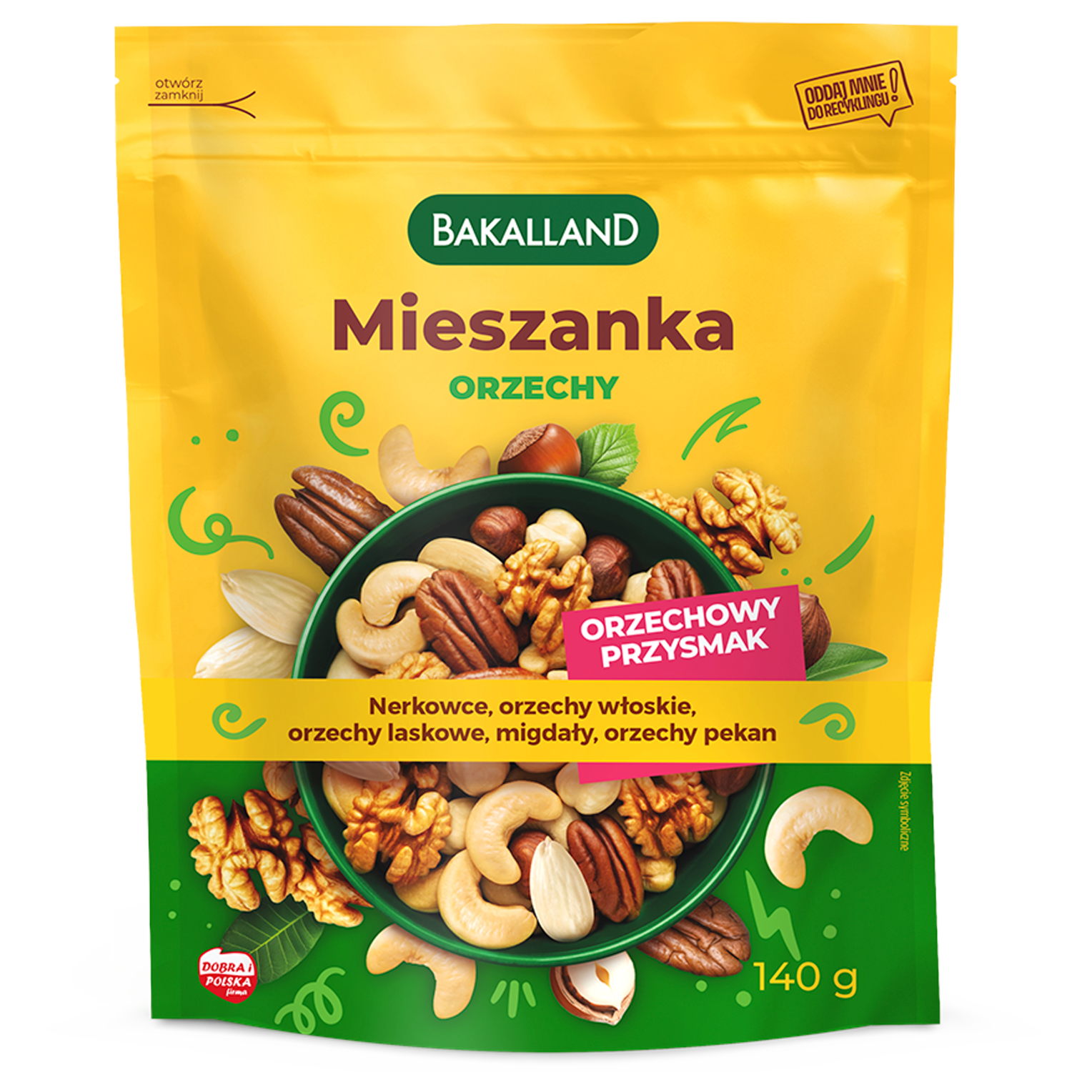 Bakalland Mieszanka Orzechy, orzechowy przysmak, 140 g