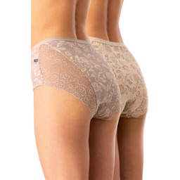 Figi damskie bawełniane (2pack) z wysokim stanem i pełnym kryciu LPF 590 Key