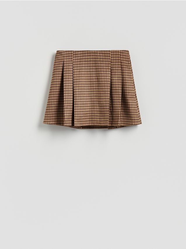 Reserved - Spódnica mini w kratę - wielobarwny