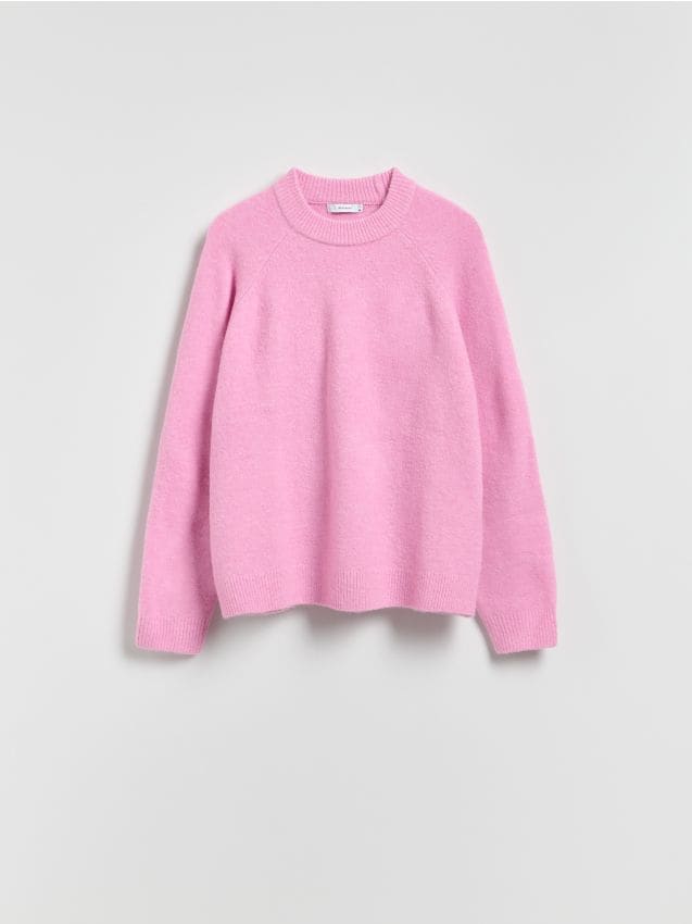 Reserved - Sweter z domieszką wełny - fioletowy